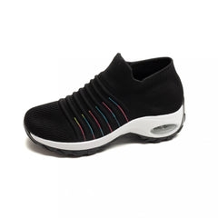 Women's Breathable Knit Sock Sneakers Slip On Air Cushion Lightweight Shoes