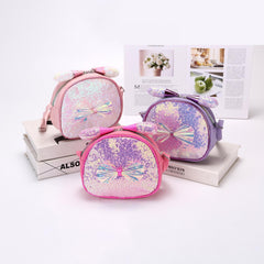 Kids Sequin Bow Crossbody Bag for Girls