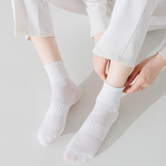 7 Pairs Breathable Crew Socks Women's Stockings