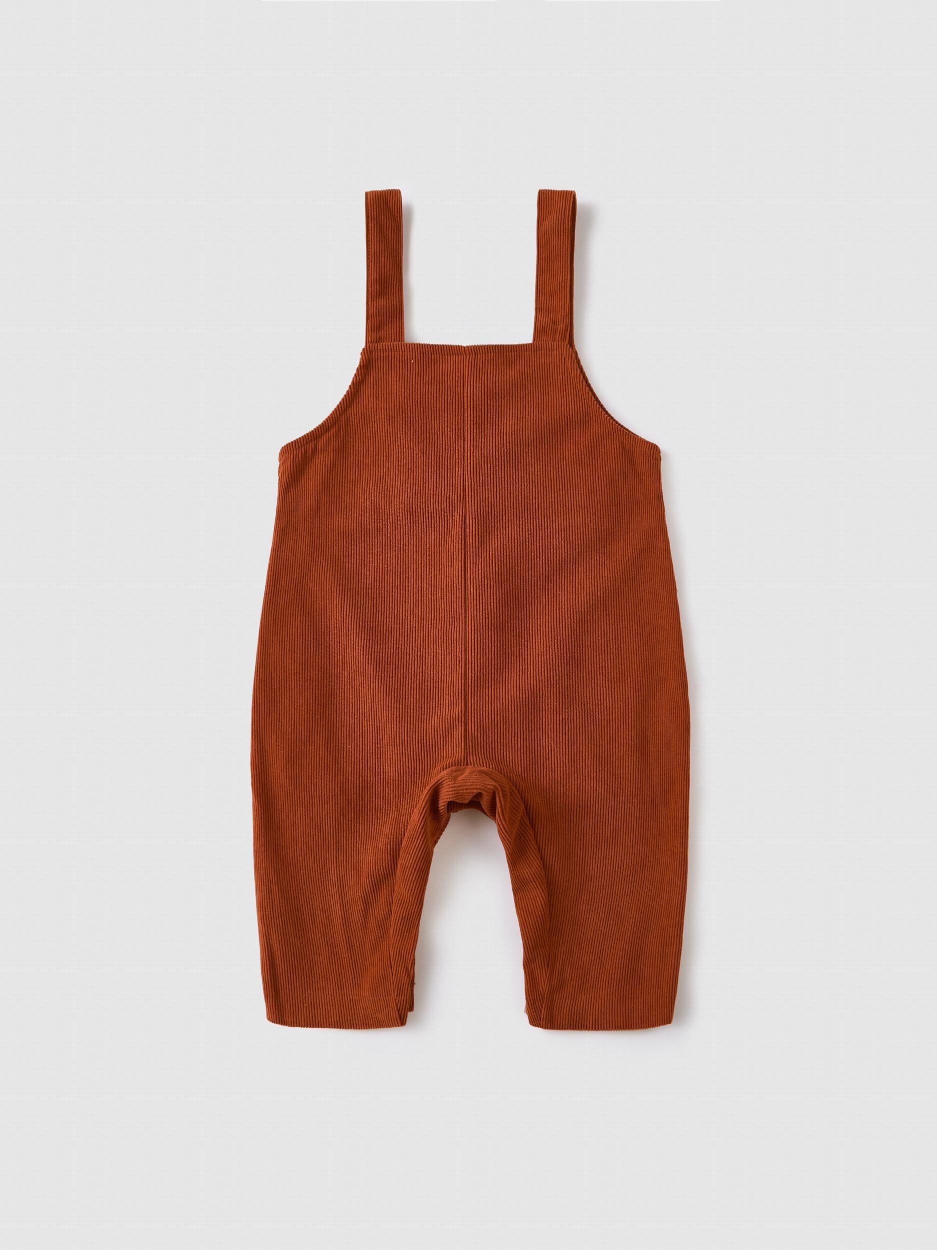 Autumn Baby Cotton Overalls Solid Bodysuit with Pockets