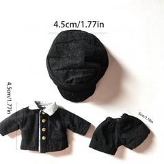 School Uniform Shorts Suit for OB11 Dolls