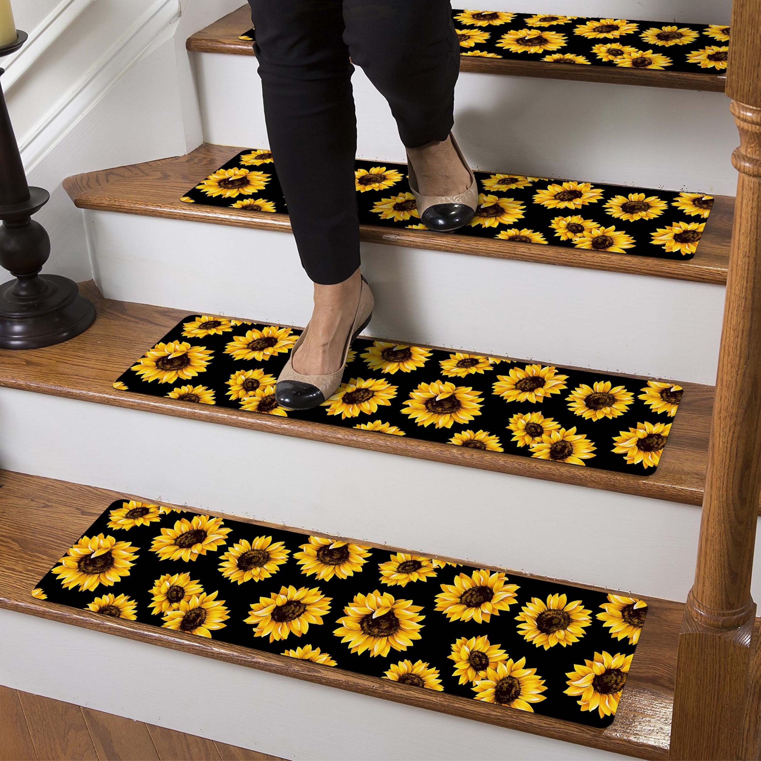Sunflower Print Non-slip Mat for Home Decoration and Entryway