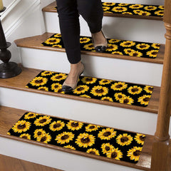 Sunflower Print Non-slip Mat for Home Decoration and Entryway