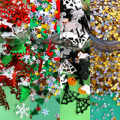 Christmas Halloween Decoration Snowflake Confetti DIY Filling 100g