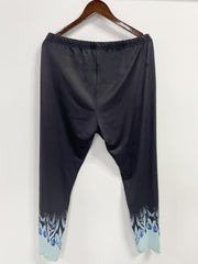 Ombre Floral Print High Rise Leggings