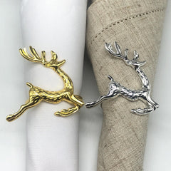 10pcs Napkin Ring Fawn Napkin Circle Christmas Gift Tableware