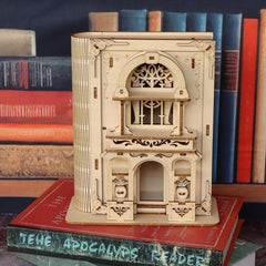 3D Wooden Puzzle Gothic Style Magic Book House DIY Building Decoration
