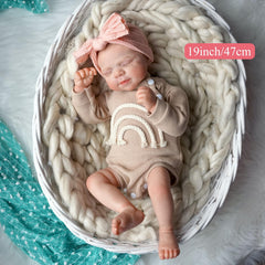 Handcrafted Reborn Youngsters Doll with Painted Hair Soft Vinyl Head