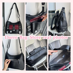 Y2k Girls Retro Shoulder Bags Contrast Women's Vintage Messenger Bag