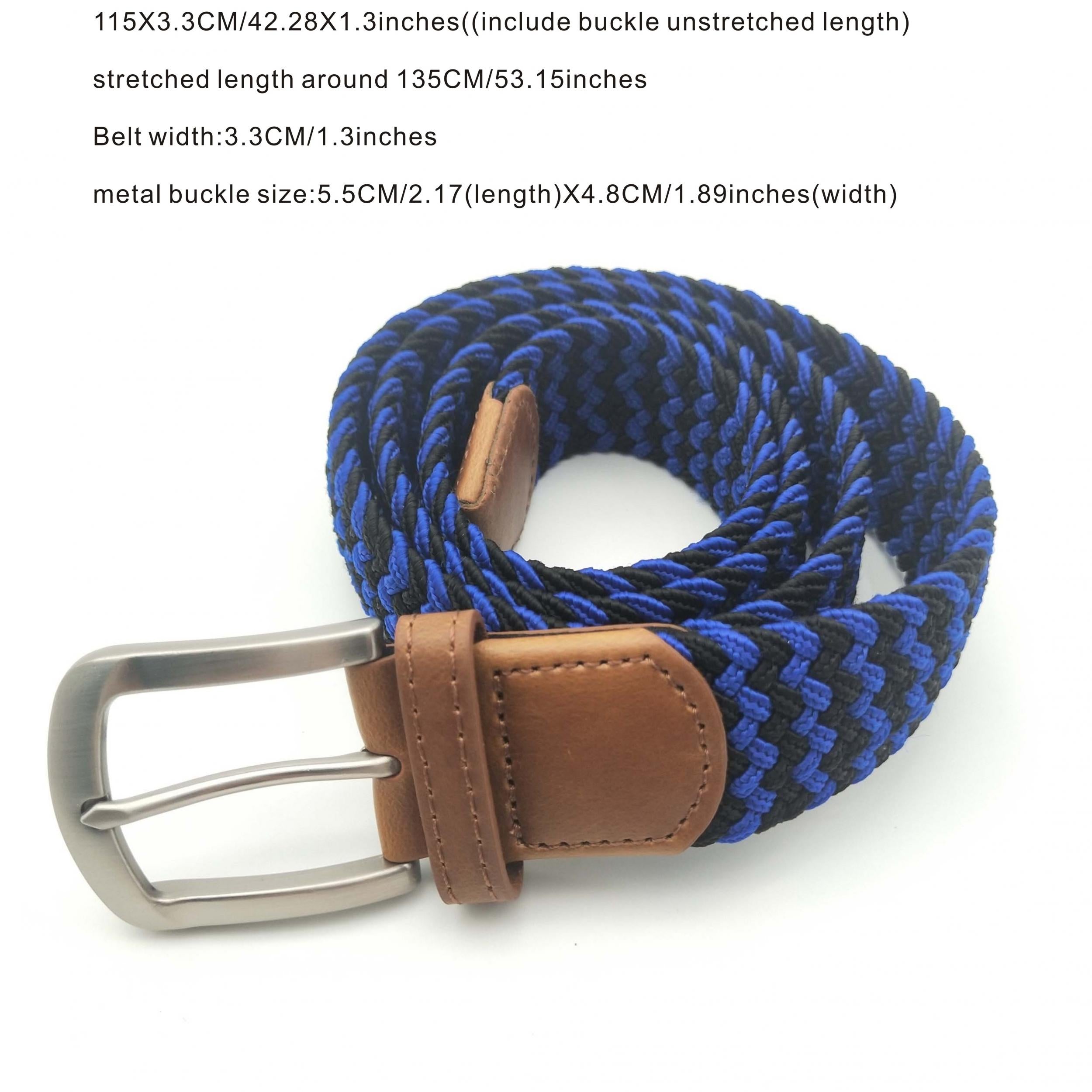 Men's Braided Elastic Belt Casual Decorative Accessories for Pants Jeans