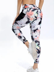 High Stretch Tie Dye Yoga Legging Slim Fit With Pocket