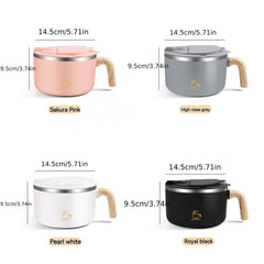 304 Stainless Steel Noodle Bowl Fast Food Cup Style Instant Noodle Bowl