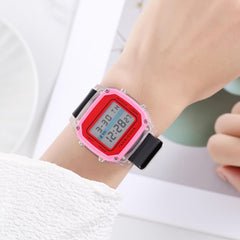 3021 Digital Watch Silicone Strap LED Display Time Date