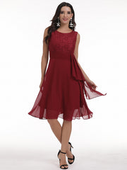 Women's Lace Chiffon Party Cocktail Dress