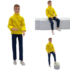 Male Doll Set w/ Interchangeable Outfits 2 Pack Multijoint Action Fig