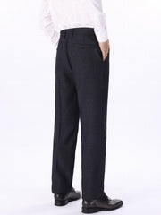 Men's Formal Solid Straight Leg Dress Pants For Business