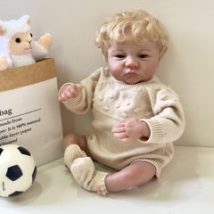 Reborn Doll 18 Inch Handpainted Soft Touch Toy Blond Hair Child Birthday