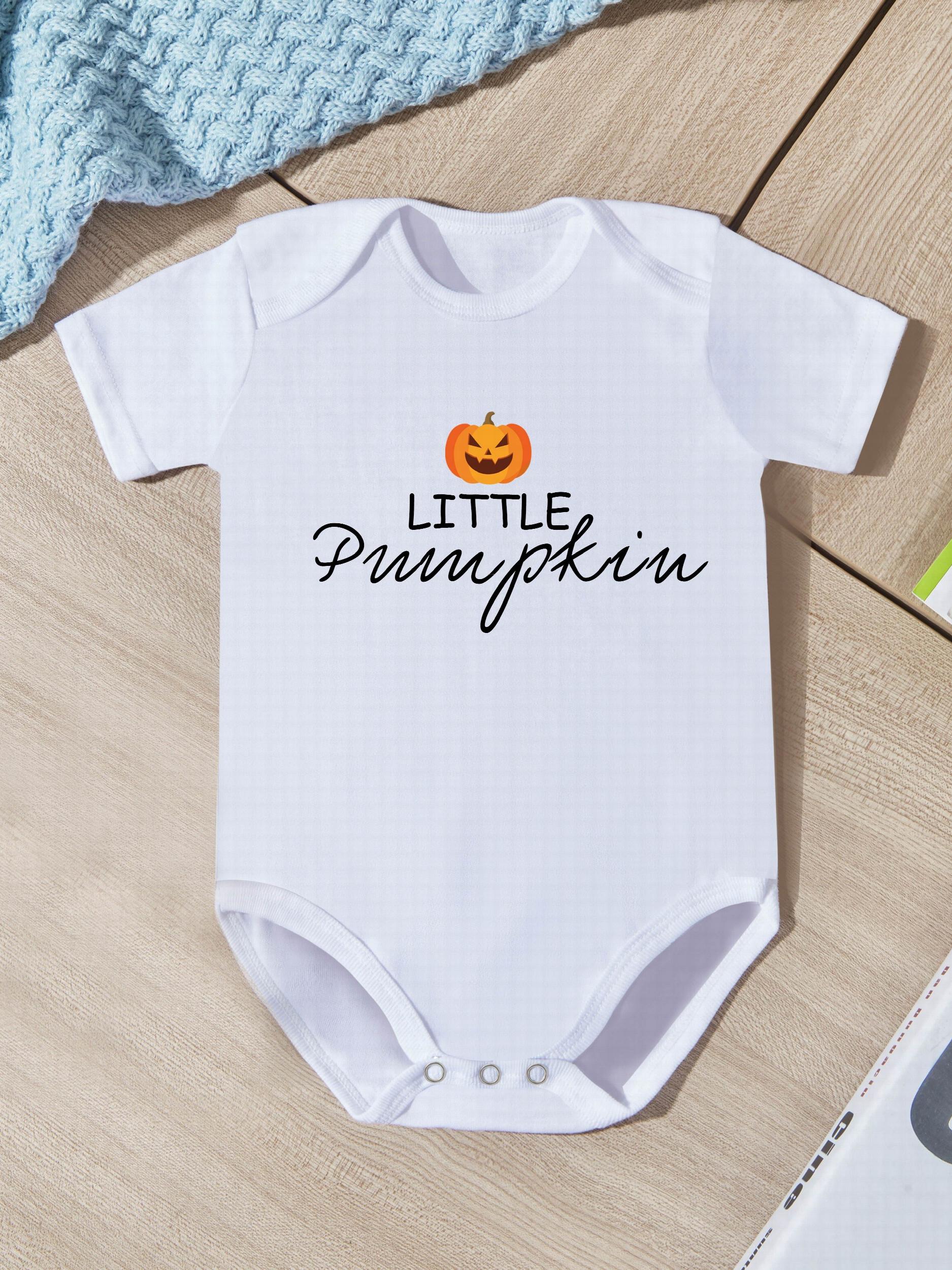 Baby LITTLE PUMPKIN Letter Print Halloween Romper