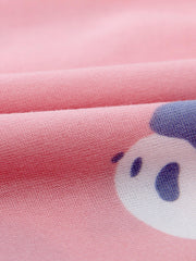 Panda & Floral Print Pajama Shorts