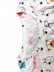Dog Print Tee & Shorts Set Women's Pajama 2 Piece