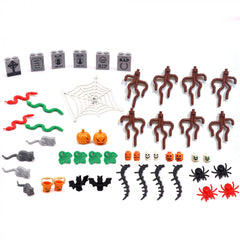 Halloween Building Blocks Set with Tomb Bat Spider & Pumpkin DIY Model Kit