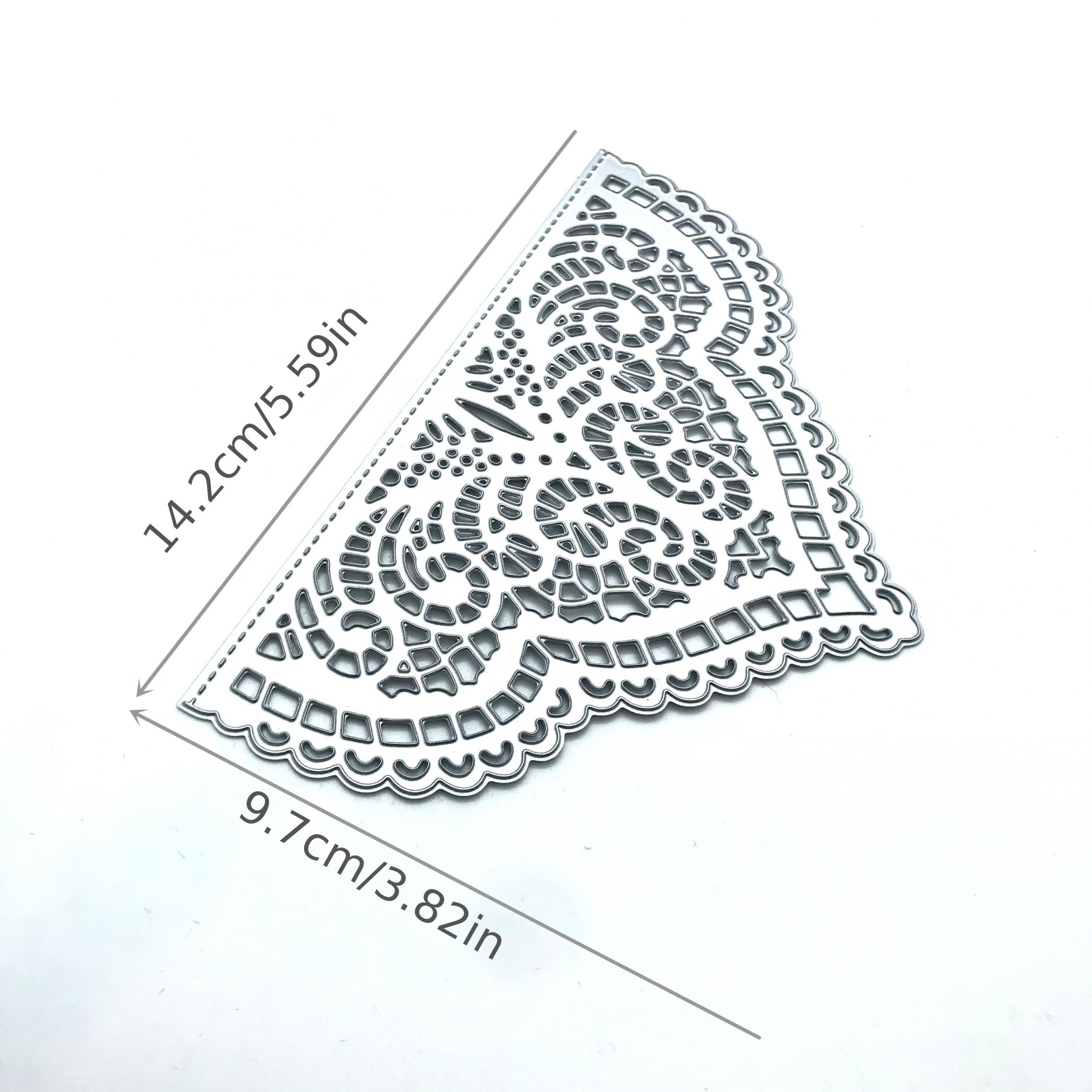 1pc Lace Corner Greeting Card Metal Cutting Dies for DIY Scrapbooking Crafting