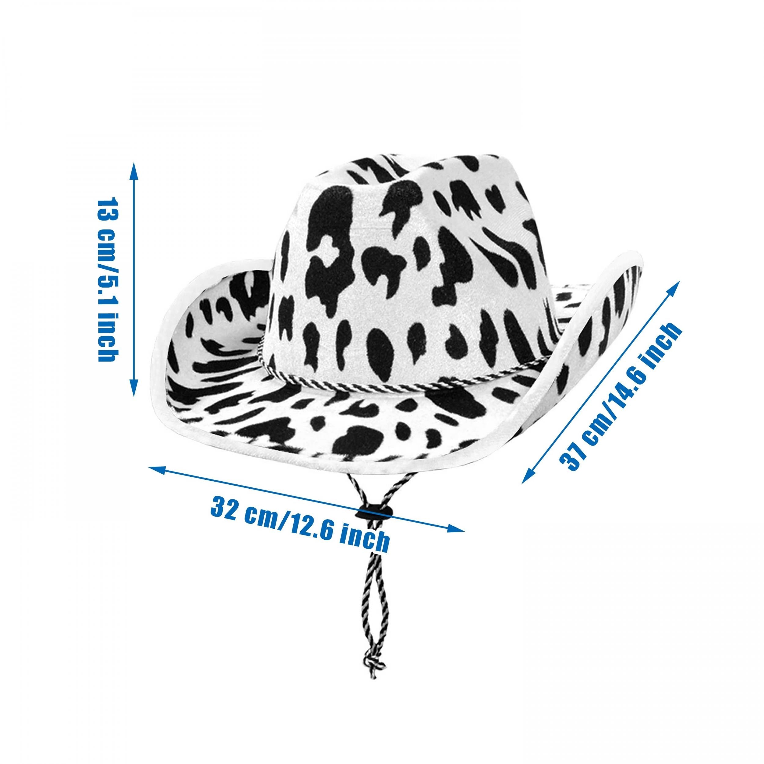 Cow Print Cowboy Hat One Size Fits Most People Print Hat