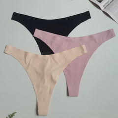 3 Pack Plus Size Seamless Low Rise Panties Set