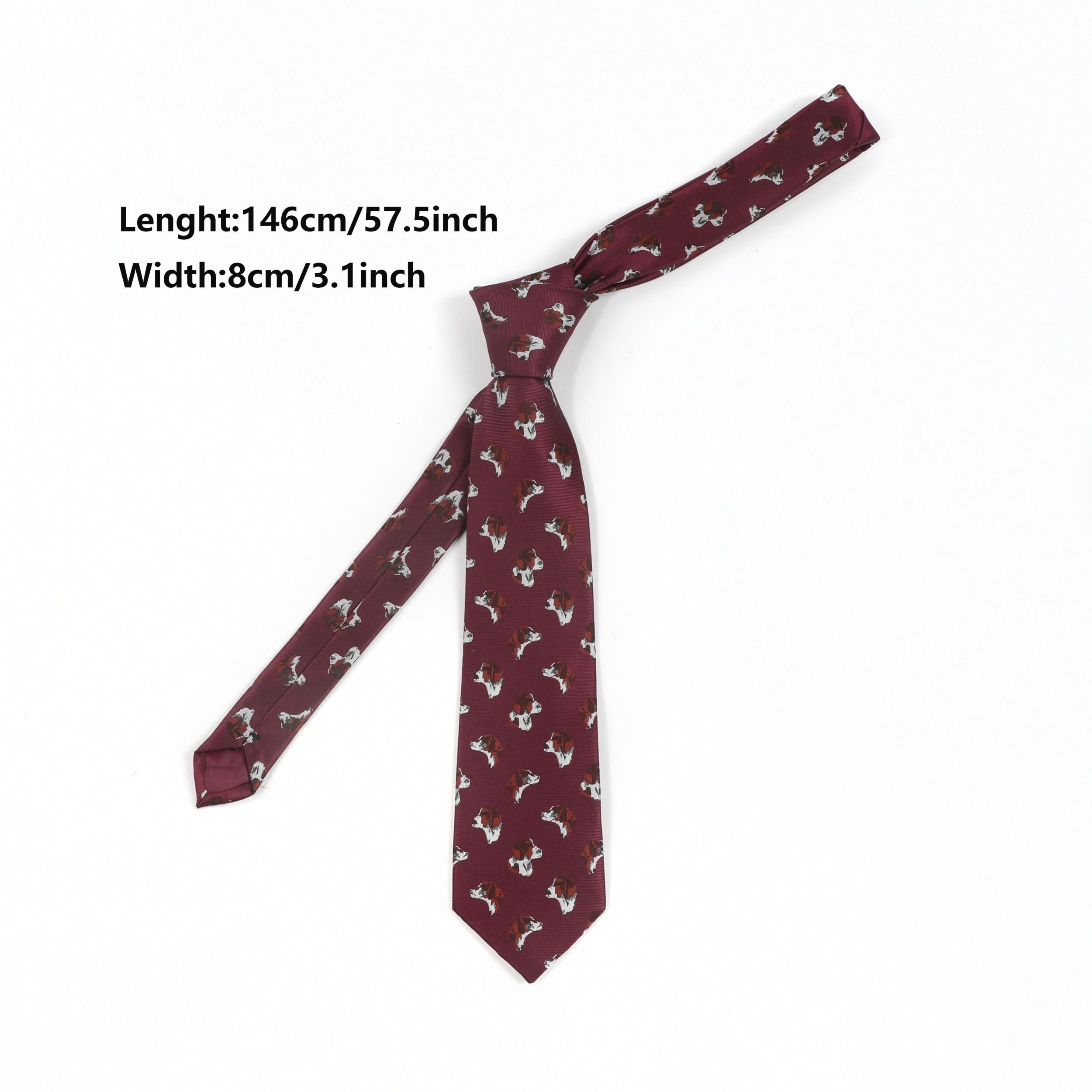 Men's Dog Head Pattern Funny Party Tie
