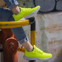 Holographic Low Top Sneakers Lightweight Lace up Running Shoes
