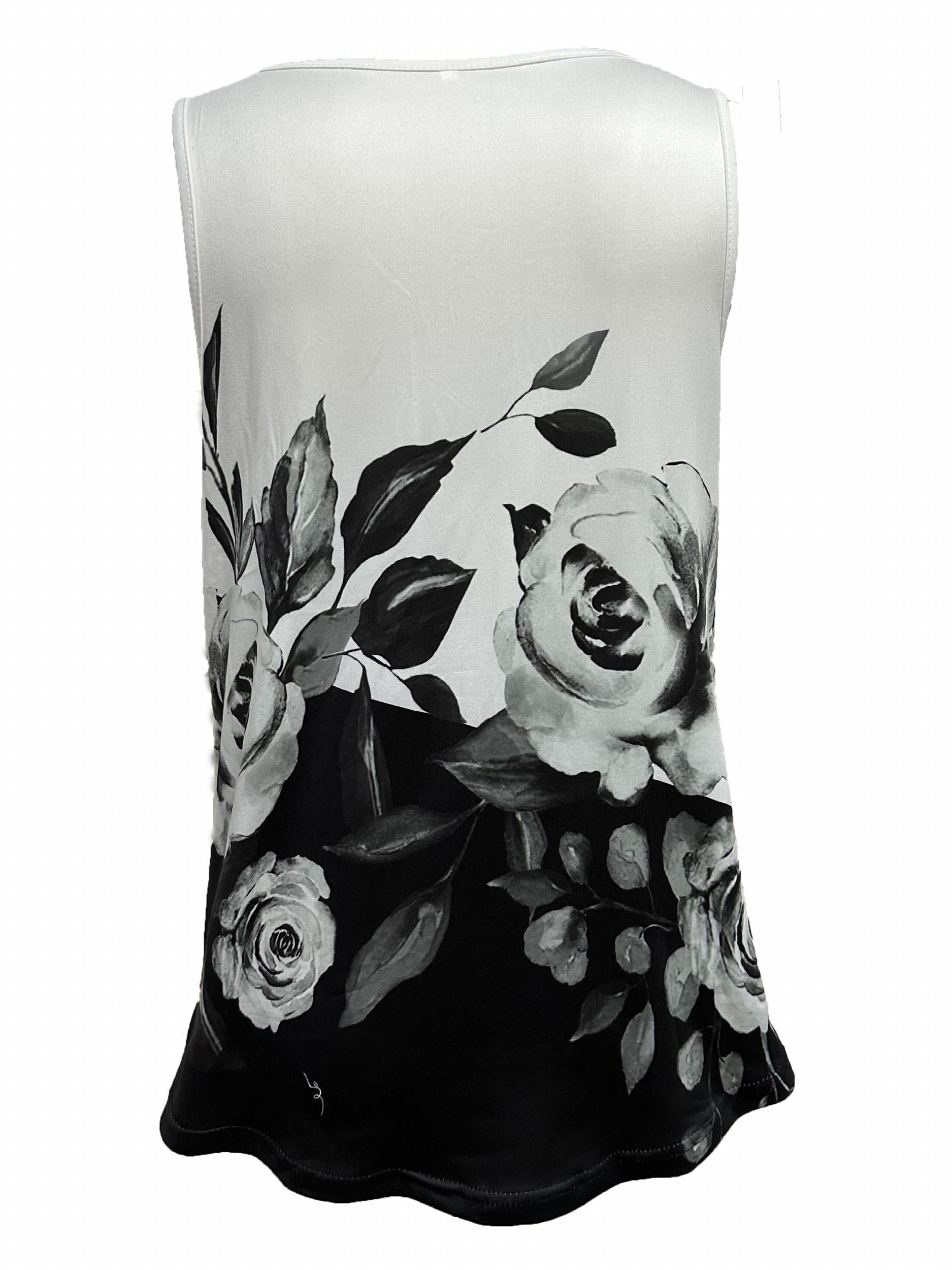 Floral Print V Neck Tank Top Sleeveless Casual Summer Women's Top