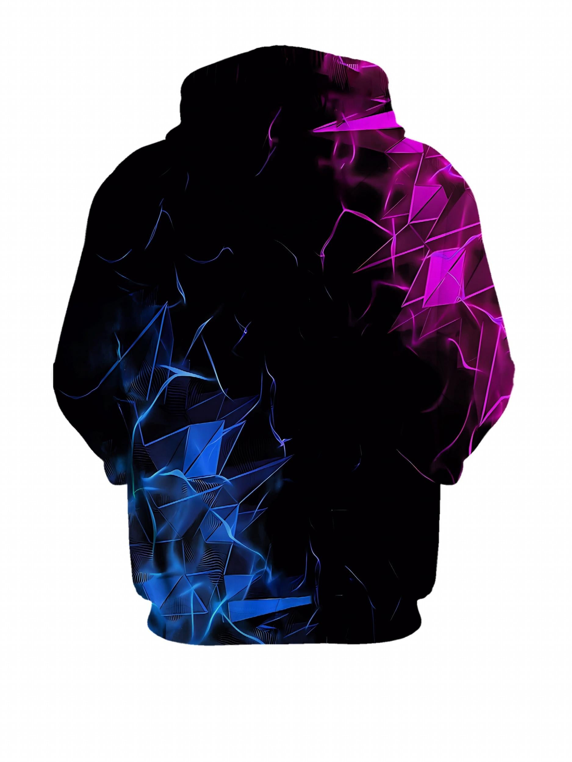 Men's Loose Fire Pattern Hoodie With Pockets - Stylish & Comfortable