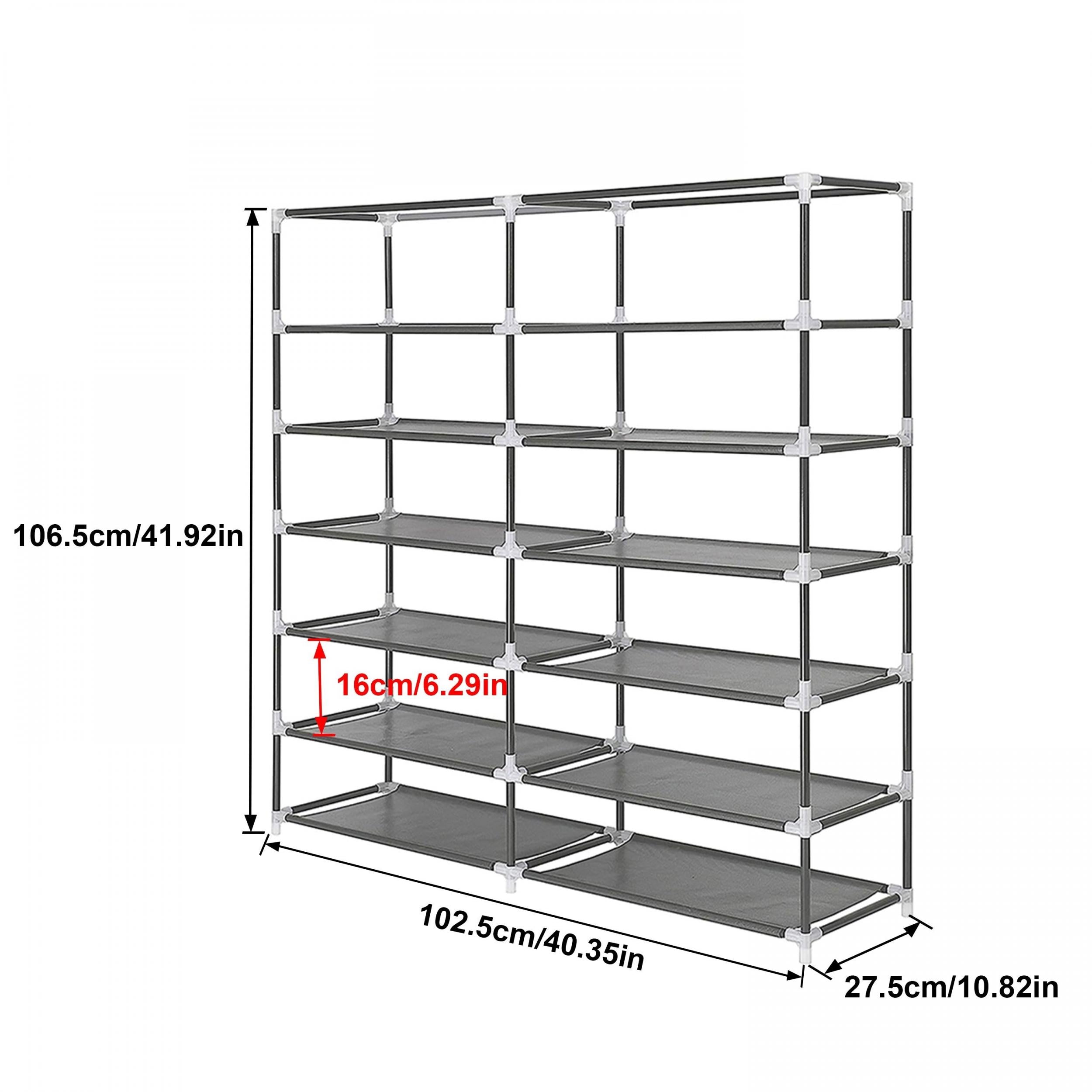 KYHK Shoe Storage Rack with Dustproof Cover, Removable Shelf - Bedroom Closet