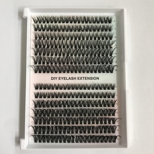 DIY False Eyelashes Set With Glue And Tweezer Cluster Lashes