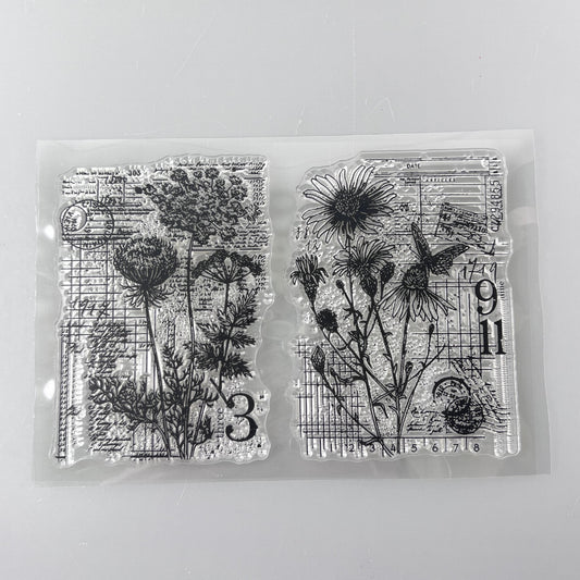 Flower Number Stamps Stencils for DIY Scrapbook, Card Craft Embossing