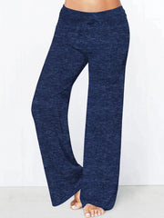 Solid Drawstring Straight Leg Pants Casual Loose Pants For Spring & Fall