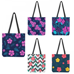 Plants and Flowers Print Totes Bag Eco Shopping Large Bags