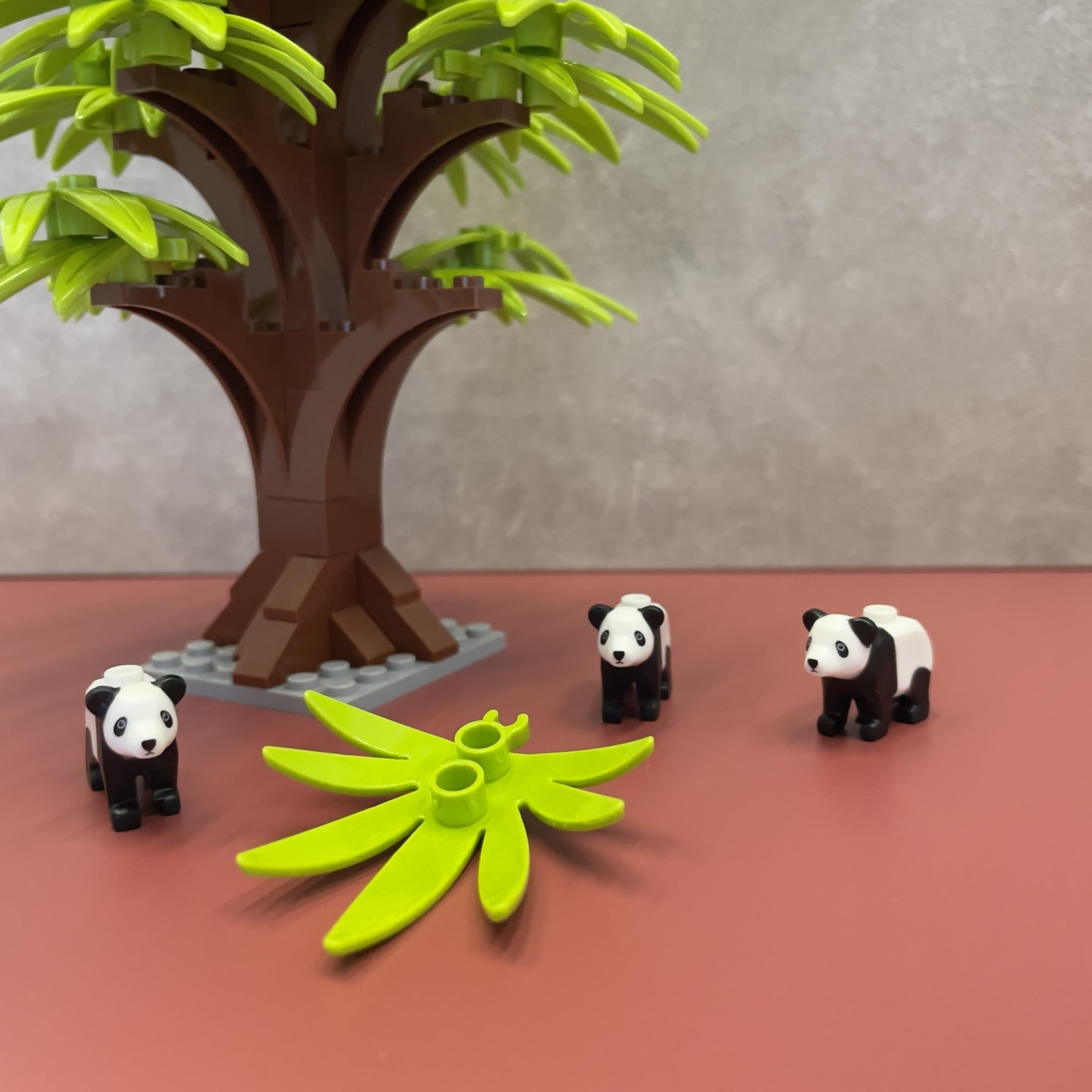 3 Panda MOC Accessories Gift for DIY Enthusiasts, Ages 6-8, ABS Material