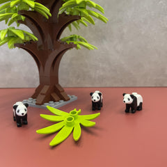 3 Panda MOC Accessories Gift for DIY Enthusiasts, Ages 6-8, ABS Material
