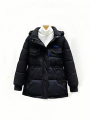 Versatile Loose Puffer Coat For Women Winter Thickened Warm Hooded Jacket
