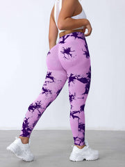 3Pcs Tie Dye Seamless Yoga Pants High Waist Leggings