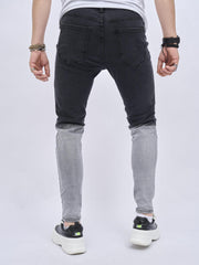 Mens Gradient Slim Fit Ripped Jeans
