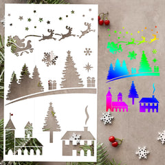 Christmas Painting Stencils Wall Decoration DIY Hand-painted Kids Graffiti