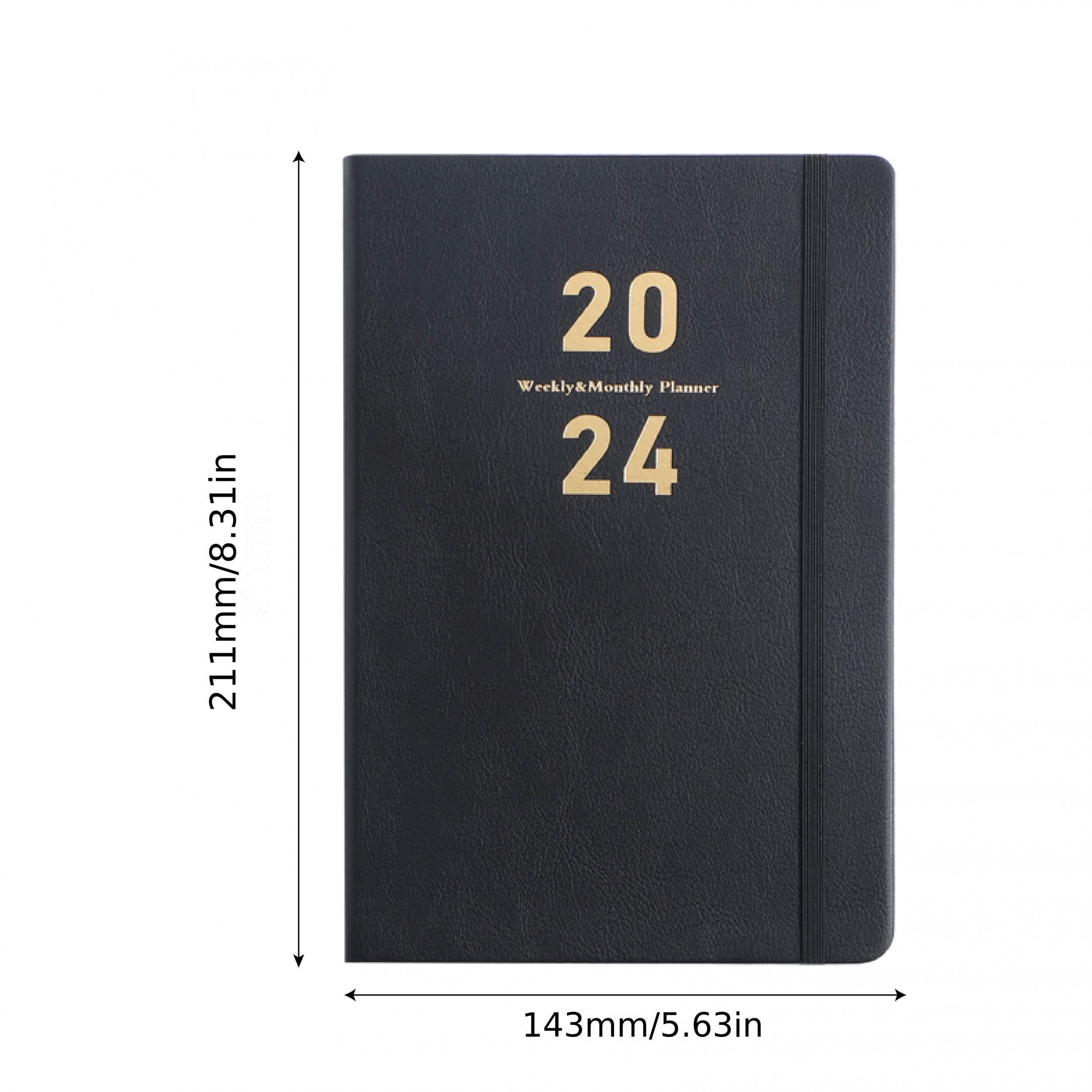 Agenda Book Planner With Pen Insert Faux Leather Diary Book Efficiency Manual