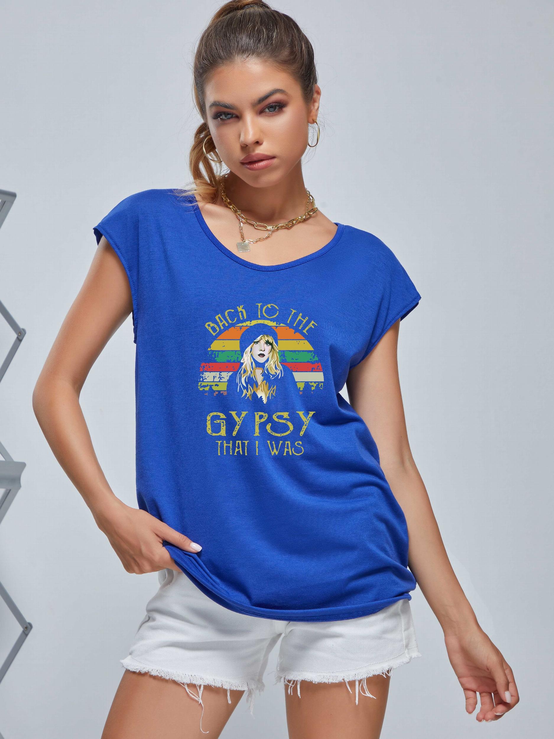 Girl Graphic Sports Tank Top V Neck Sleeveless Summer Tops