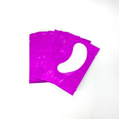 50 Pairs Under Eye Pads Purple Eyelash Brush Eye Patch For Beauty Salon