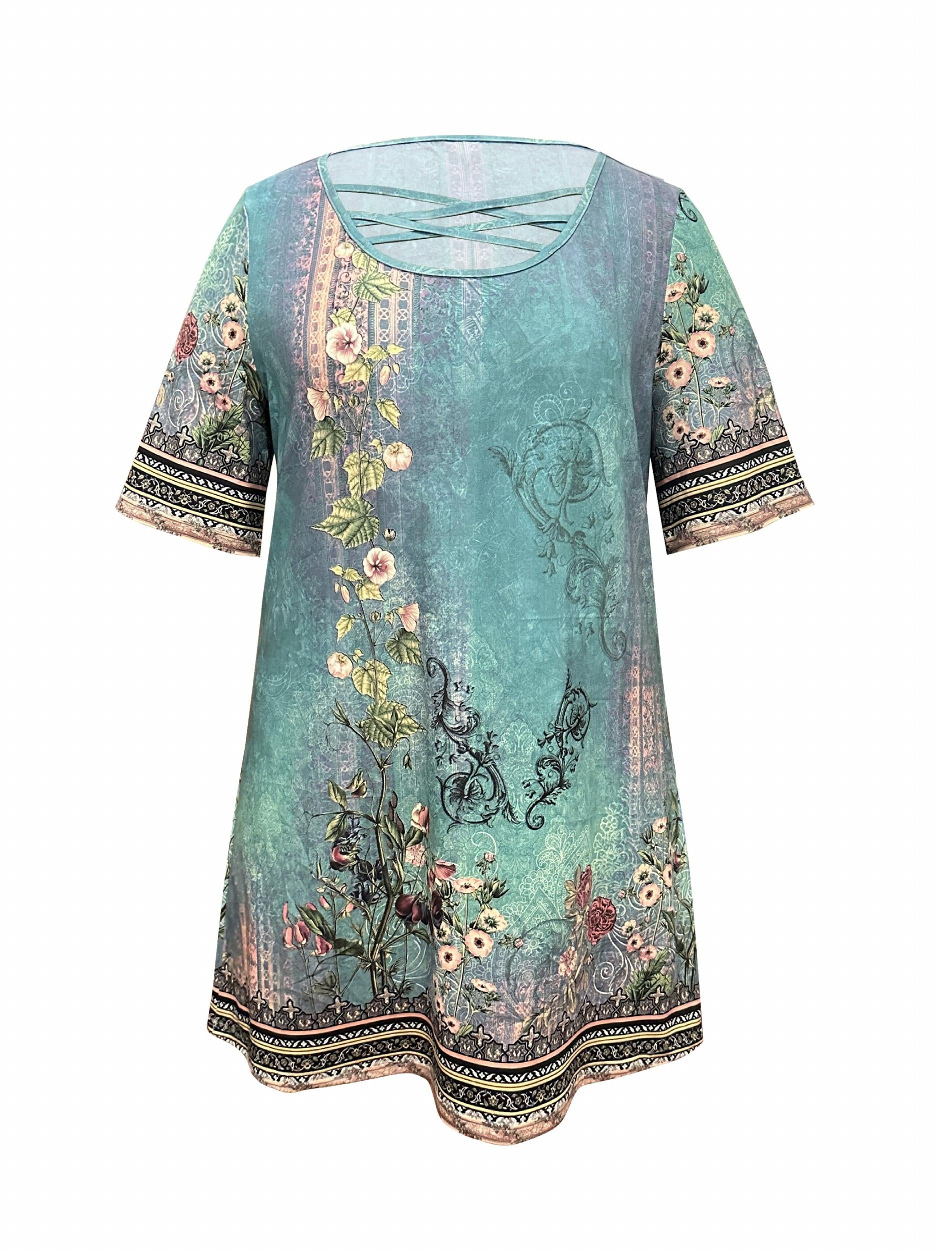 Criss Cross Round Neck Dress