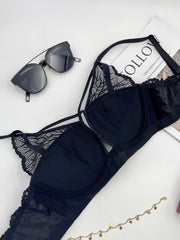 Lace Push Up Bra Breathable Cut Out Lingerie
