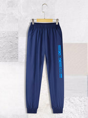 DREAMS Letter Print Boys Casual Long Pants
