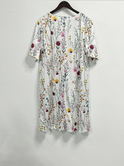 Ditsy Floral Print Beach Dress with Pockets